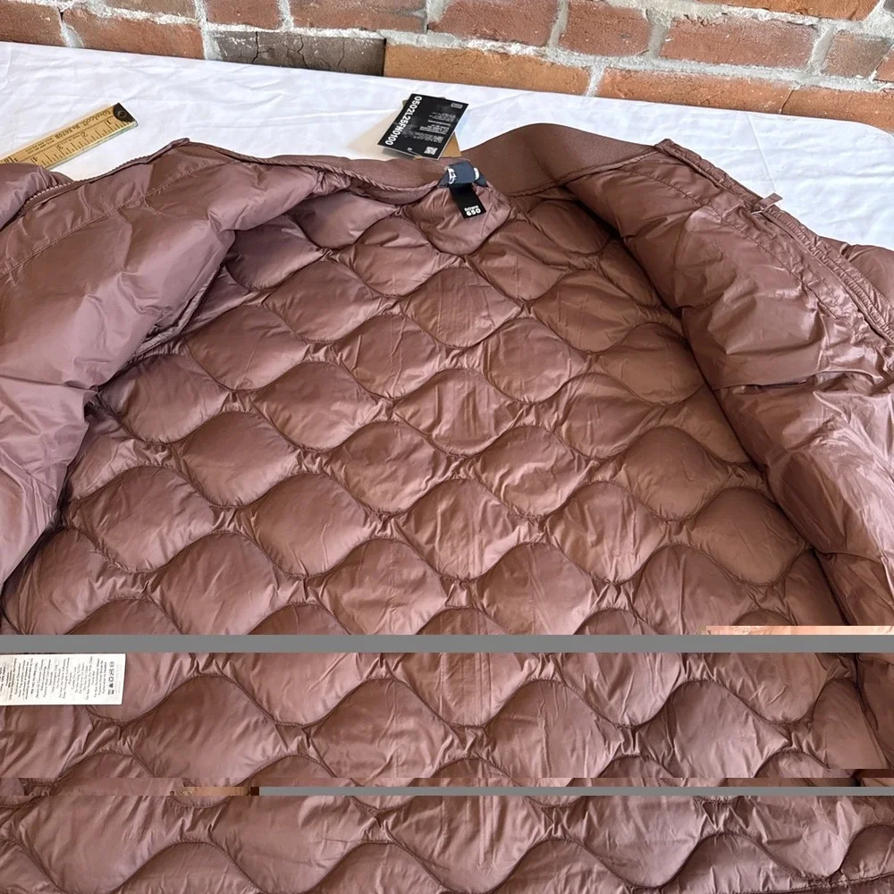 Eddie Bauer Shaw 650 Down Bomber Jacket Womens TXL Puffer‎ Quilted Full Zip New